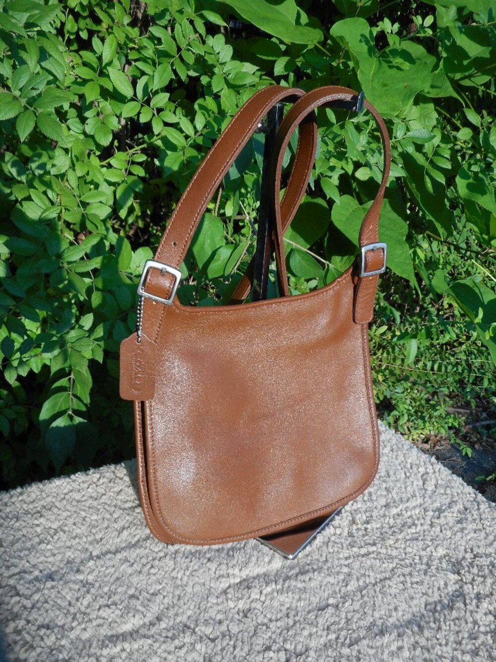 Vintage Coach Small Hippie Flap Bag 9135 EC in Mahogany